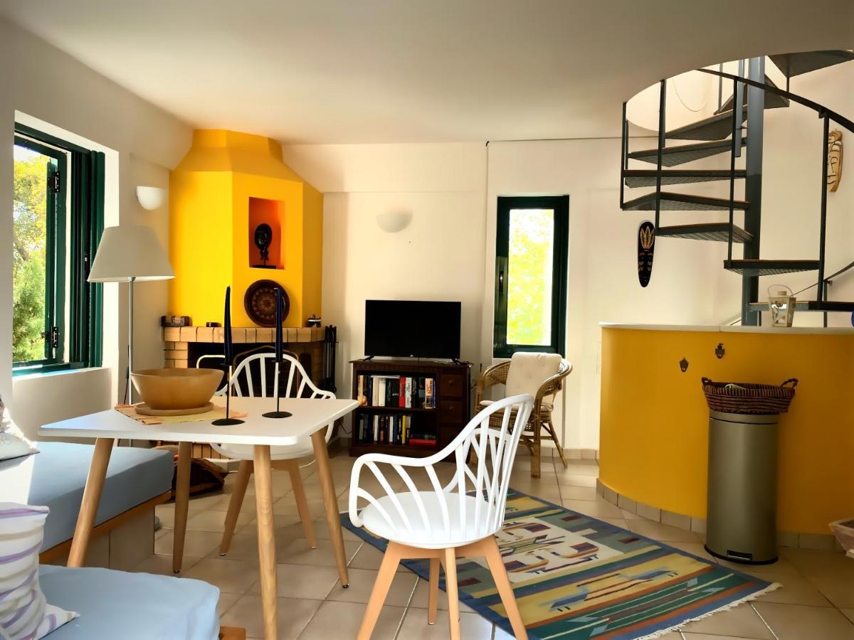 Steinturm Mit Dach-Terrasse Zwischen Fluss, Meer Und Gebirge- Spiti Pirgos Paralia Sergoulas Bagian luar foto